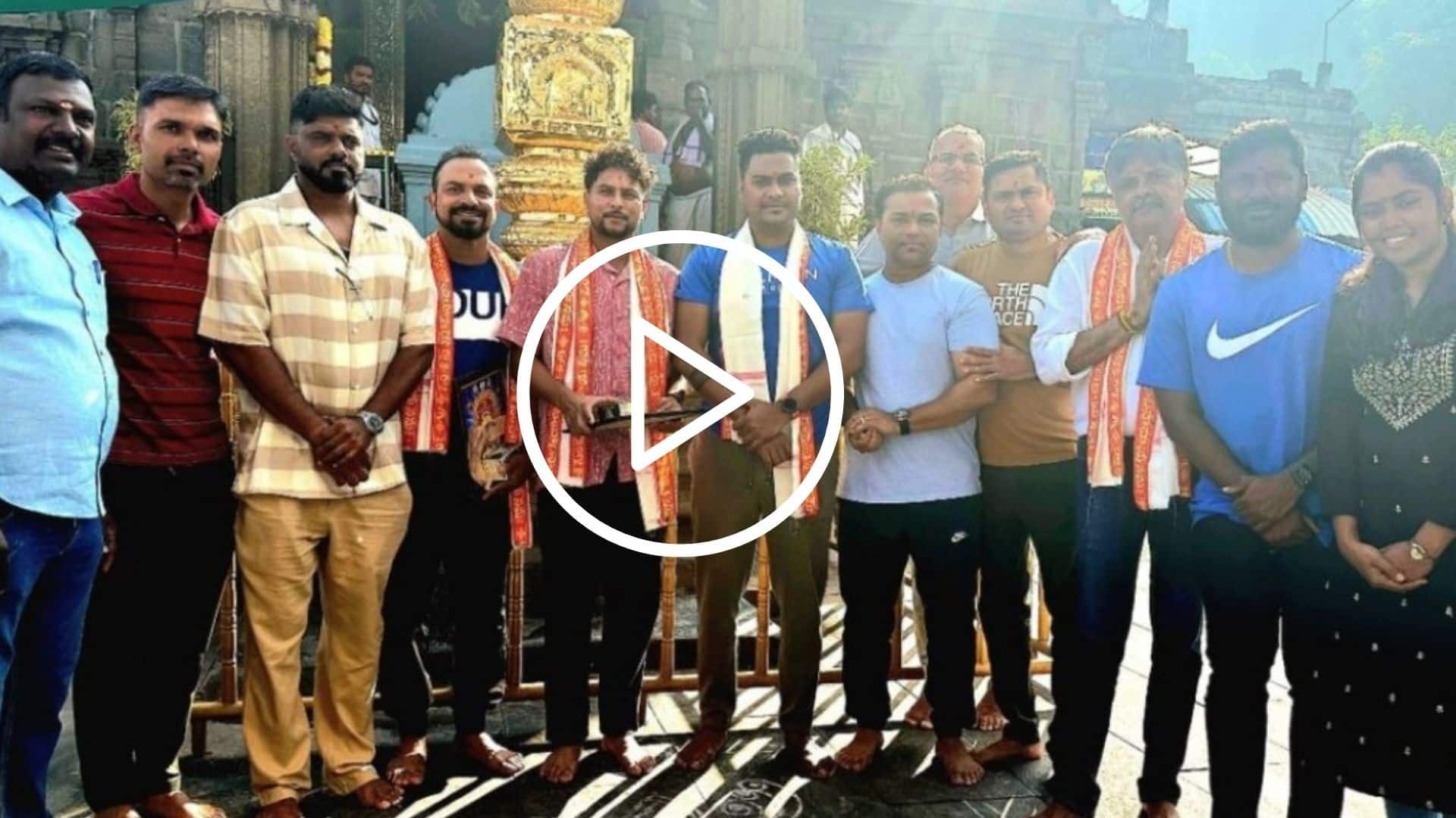 [Watch] Kuldeep Yadav Visits Simhachalam Temple in Vizag Ahead of IND vs ENG 2nd Test